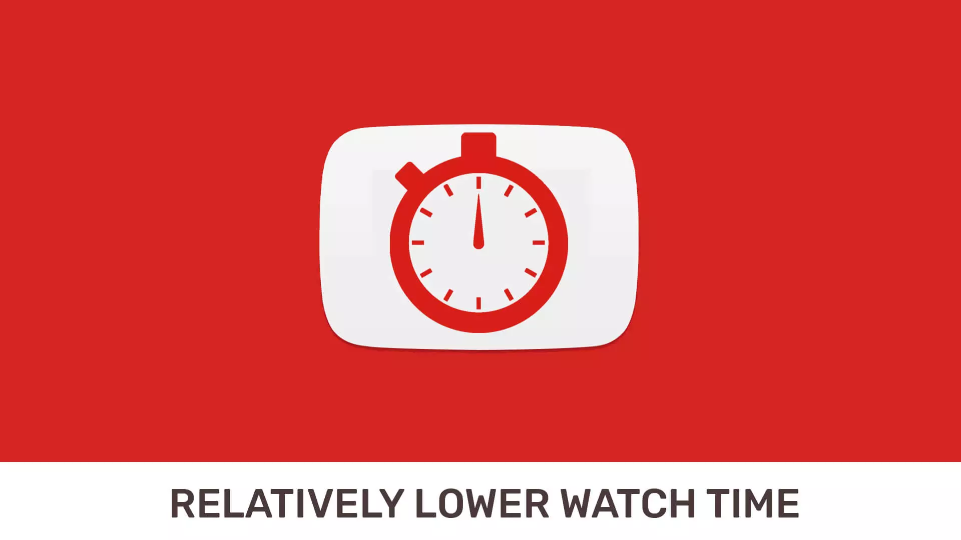 Relatively lower watch time